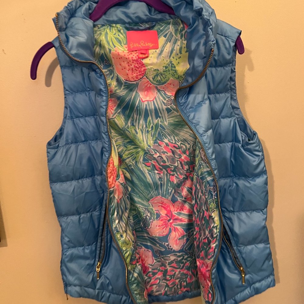 Lilly Pulitzer Palm Paradise Vest. Size S. - Picture 6 of 8